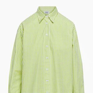 Sunday Best Poplin "Future" Button-up Shirt in Green Gingham XL